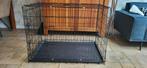 XL opvouwbare metalen zwarte hondenbench, Ophalen, Gebruikt, 75 tot 110 cm, 65 tot 100 cm