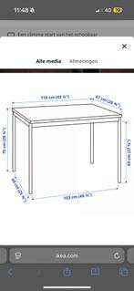 Sandsberg tafek met 4 ADDE ikea stoelen, Huis en Inrichting, Slaapkamer | Stapelbedden en Hoogslapers, Ophalen, 90 cm, Eenpersoons