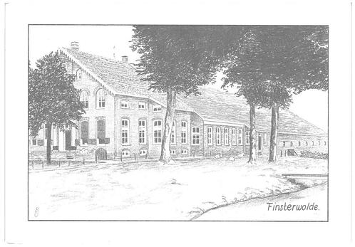 805092	Finsterwolde	Groningen	Boerderij	_Gelopen met mooie z, Verzamelen, Ansichtkaarten | Nederland, Gelopen, Groningen, Ophalen of Verzenden