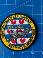 Stoffen patch Aviation Group Leeuwarden 1984-2024, Ophalen of Verzenden, Zo goed als nieuw, Patch, Badge of Embleem