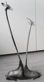 GIRAF - set van 2 metaal sculpture -beeld - Art Deco, Antiek en Kunst, Ophalen of Verzenden