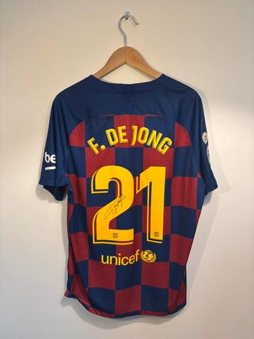 Barcelona 2019 gesigneerd frenkie de jong met video bewijs!! beschikbaar voor biedingen