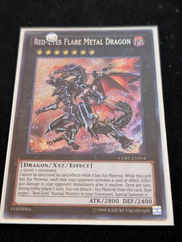 Aangeboden Red-Eyes Flare Metal Dragon Secret Rare. beschikbaar voor biedingen