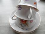 6 ANTIEKE ROSENTHAL EIERSCHAAL PORSELEIN KOP&SCHOTElS, Ophalen of Verzenden