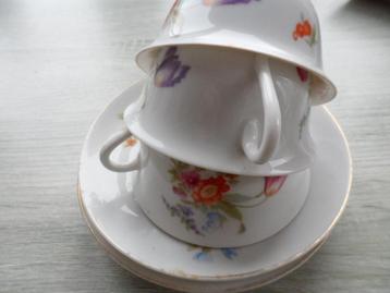6 ANTIEKE ROSENTHAL EIERSCHAAL PORSELEIN KOP&SCHOTElS beschikbaar voor biedingen