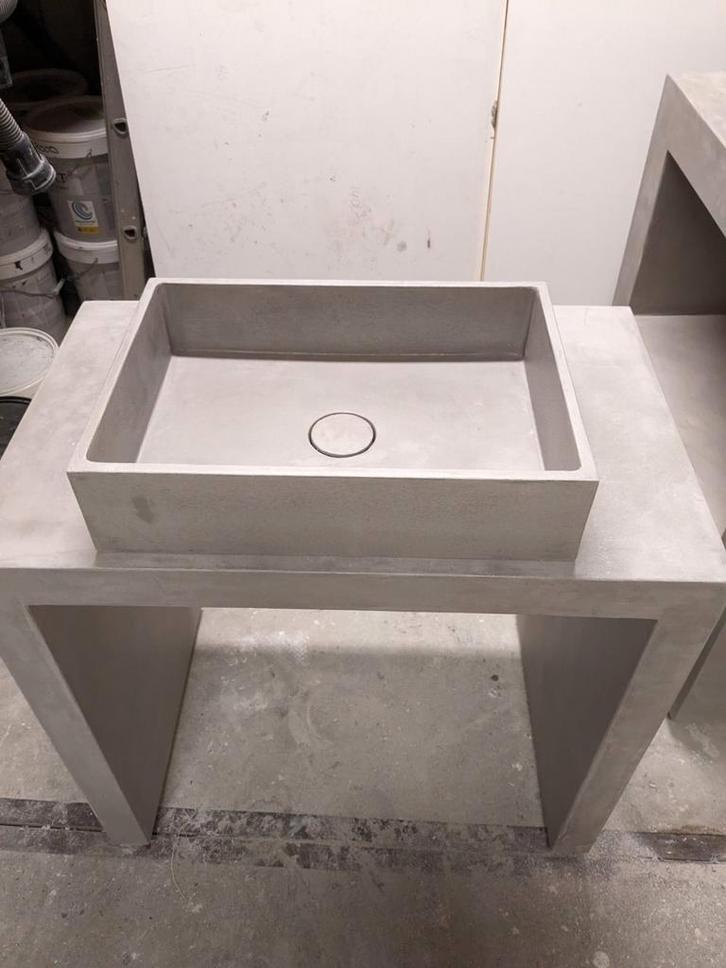 Beton-cire badkamermeubel met waskom, Huis en Inrichting, Badkamer | Badkamermeubels, Nieuw, Wastafelkast, Minder dan 100 cm, 50 tot 100 cm