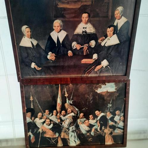 2 vintage schilderijen, Antiek en Kunst, Kunst | Schilderijen | Abstract, Ophalen of Verzenden