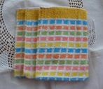 3 Vintage washandjes pastel, Ophalen of Verzenden, Nieuw, Overige kleuren, Overige typen