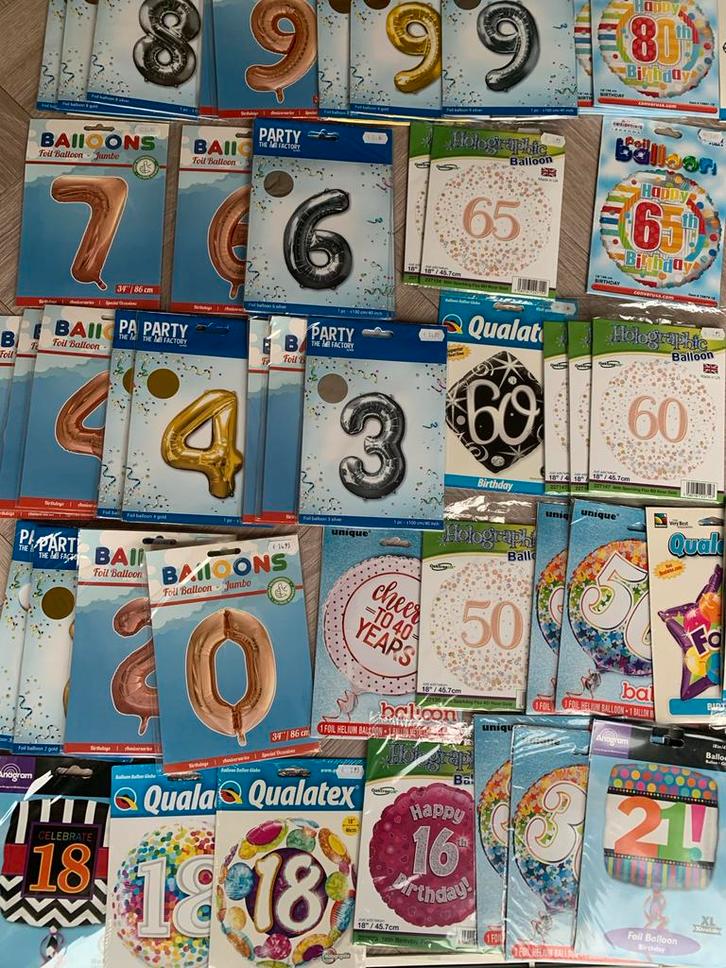 Helium Ballonnen Collectie - 70 stuks!, Hobby en Vrije tijd, Feestartikelen, Nieuw, Versiering, Verjaardag, Ophalen of Verzenden