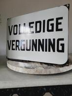 Emaille Verbodsbord, Volledige Vergunning, 1950, Ophalen of Verzenden