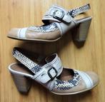 Gabor Jolly pumps hak 7,5 cm caramel beige zwart mt 39, Pumps, Beige, Gabor, Ophalen of Verzenden