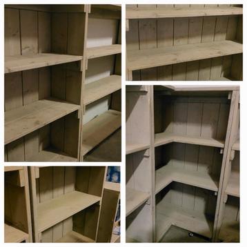 6 stevige, mooie kasten, stellingkasten. Steigerhout. beschikbaar voor biedingen