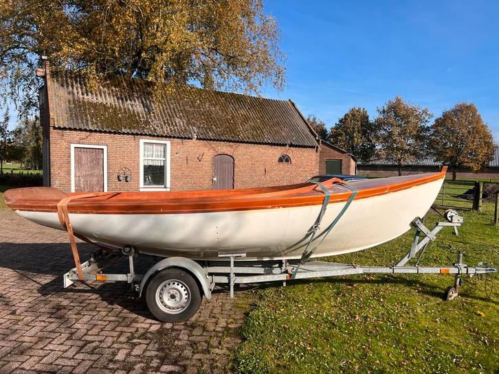 Zeilboot nieuw mahony-teak hout, Watersport en Boten, Zeilen en Zeiltoebehoren, Zo goed als nieuw, Overige typen, Minder dan 15 m²