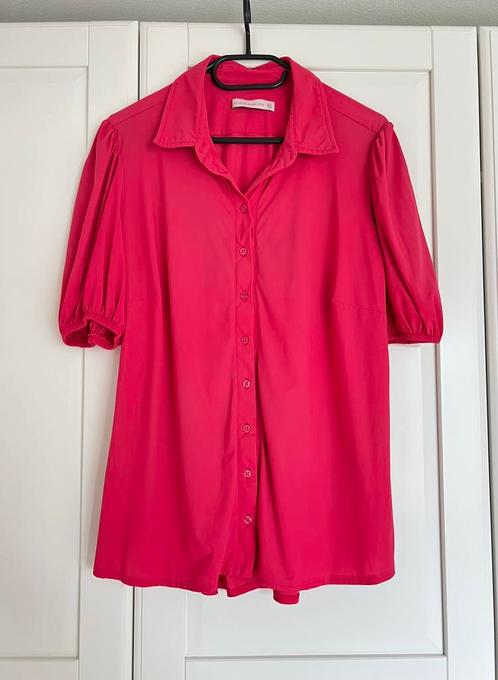 Studio anneloes nomi blouse XL raspberry travelstof, Kleding | Dames, Blouses en Tunieken, Zo goed als nieuw, Maat 46/48 (XL) of groter
