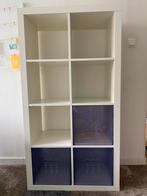 Ikea Kallax vakkenkast wit (inclusief 3 x opbergbak), Ophalen, Gebruikt, 50 tot 100 cm, Modern