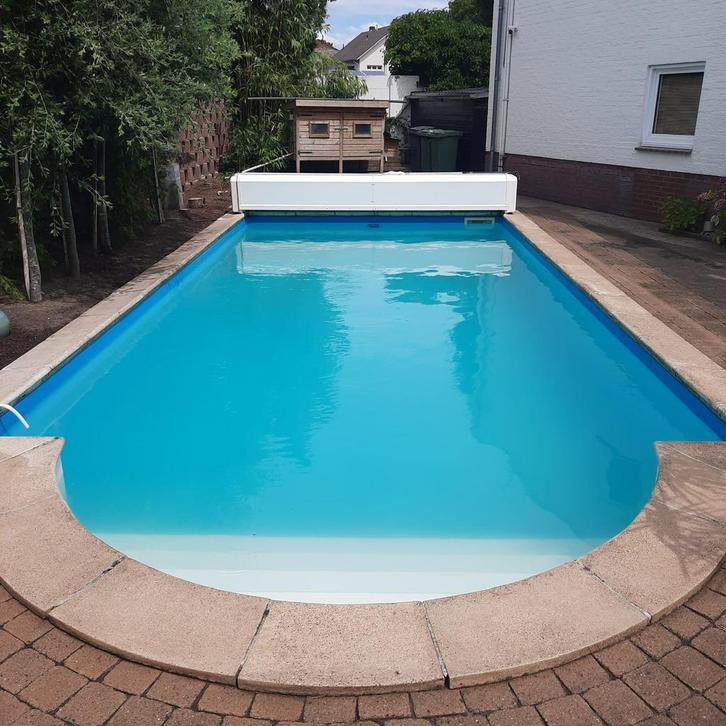 Zwembad afdekking lamellen, Tuin en Terras, Zwembaden, Zo goed als nieuw, Opzetzwembad, Minder dan 80 cm, Rechthoekig, Ophalen