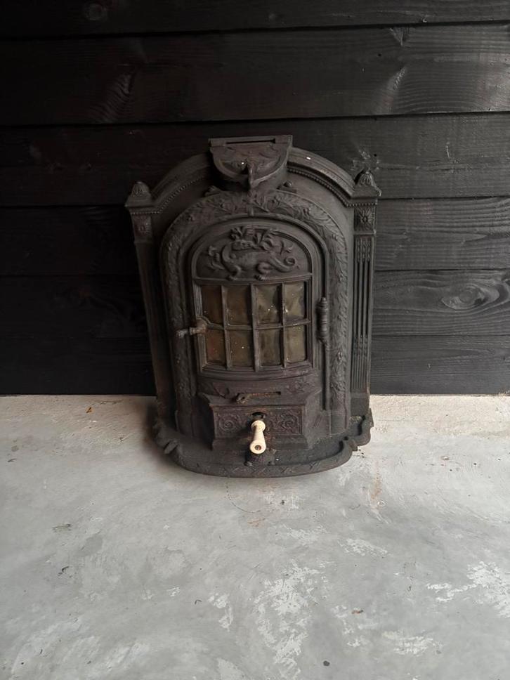 Antieke Salamander Kachel - Prachtstuk!, Huis en Inrichting, Kachels, Gebruikt, Vrijstaand, Salamanderkachel, Overige brandstoffen