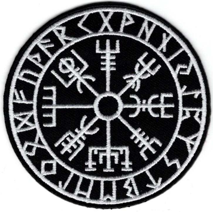 Kompas Compas Vegvisir stoffen opstrijk patch embleem, Verzamelen, Kleding en Patronen, Nieuw, Shirt, Verzenden