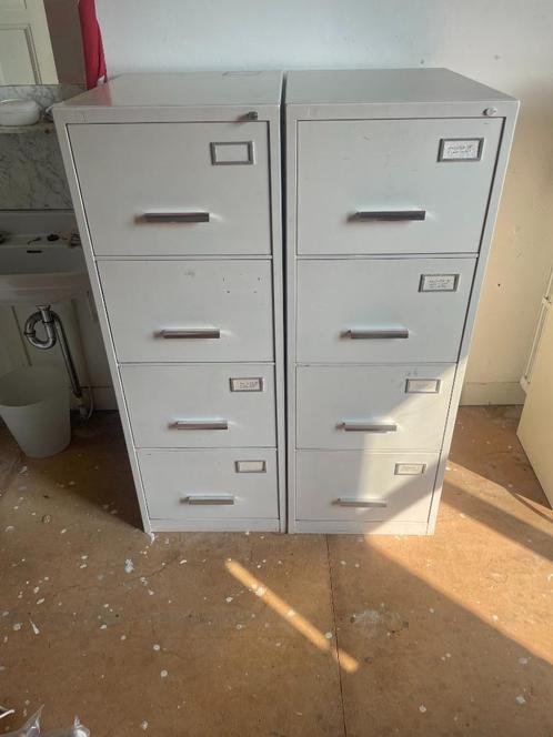 Vintage Archief ladekast, Huis en Inrichting, Kasten | Ladekasten, Gebruikt, 100 tot 150 cm, Minder dan 50 cm, 50 tot 75 cm, Metaal