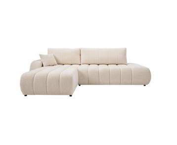 fonQ Bree Hoekbank Slaapfunctie Boucle Creme Links €1099 nu beschikbaar voor biedingen