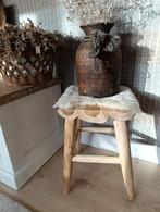 Teakhouten halve boomstam bijzettafeltjes nieuw, Huis en Inrichting, Tafels | Bijzettafels, Ophalen of Verzenden, Nieuw, Minder dan 55 cm