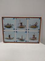 Houten wandpaneel met antieke tegels, Ophalen of Verzenden