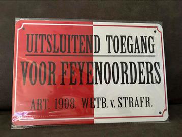Wandbord Feyenoord Rotterdam beschikbaar voor biedingen