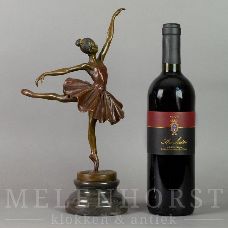 Bronzen beeld balletdanseres, 32 cm, hoge kwaliteit, Verzamelen, Beelden en Beeldjes, Nieuw, Mens, Ophalen of Verzenden