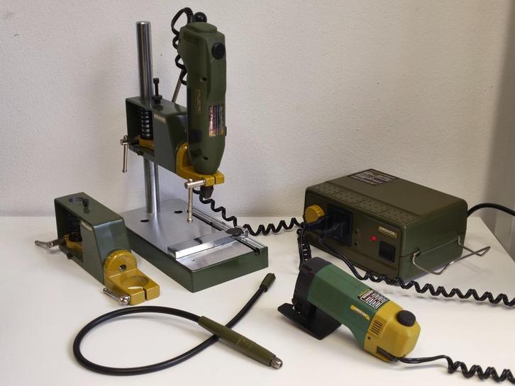 Proxxon micromot set: frees + zaag + boorstandaard + trafo, Doe-het-zelf en Verbouw, Gereedschap | Handgereedschap, Gebruikt, Ophalen of Verzenden