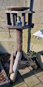 Houten Tuinbeeld met Kabouter, Ophalen of Verzenden, Gebruikt, Hout, Tuinkabouter