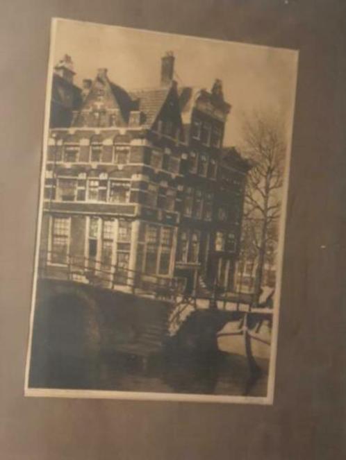 Ets Dirk Harting Prinsengracht Brouwersgracht Amsterdam, Antiek en Kunst, Kunst | Etsen en Gravures, Ophalen