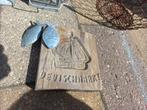 Leuk houten bordje de vischmarkt, Elburg vissers, vissen, Ophalen of Verzenden