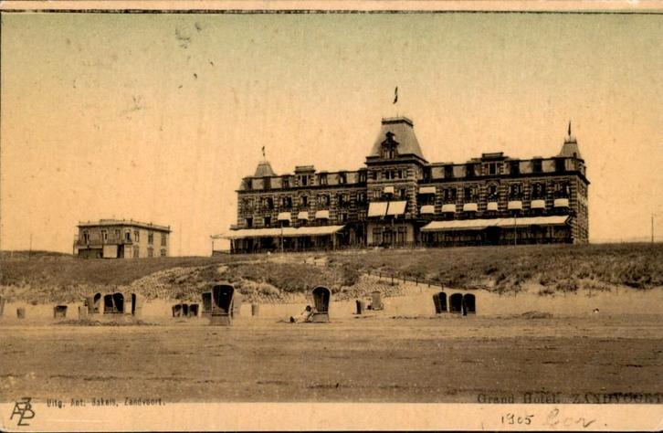 Zandvoort - Grand Hotel Tulp, Verzamelen, Ansichtkaarten | Nederland, Gelopen, Noord-Holland, Voor 1920, Ophalen of Verzenden