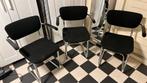 Retro sledestoelen zwart 3 stuks, Ophalen, Gebruikt, Drie, Zwart