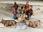 8 delige kunstof vintage kerst stal popjes, Ophalen of Verzenden