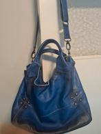 Vera Pelle Blauwe Lederen schouder/handtas, Sieraden, Tassen en Uiterlijk, Tassen | Damestassen, Ophalen of Verzenden, Zo goed als nieuw
