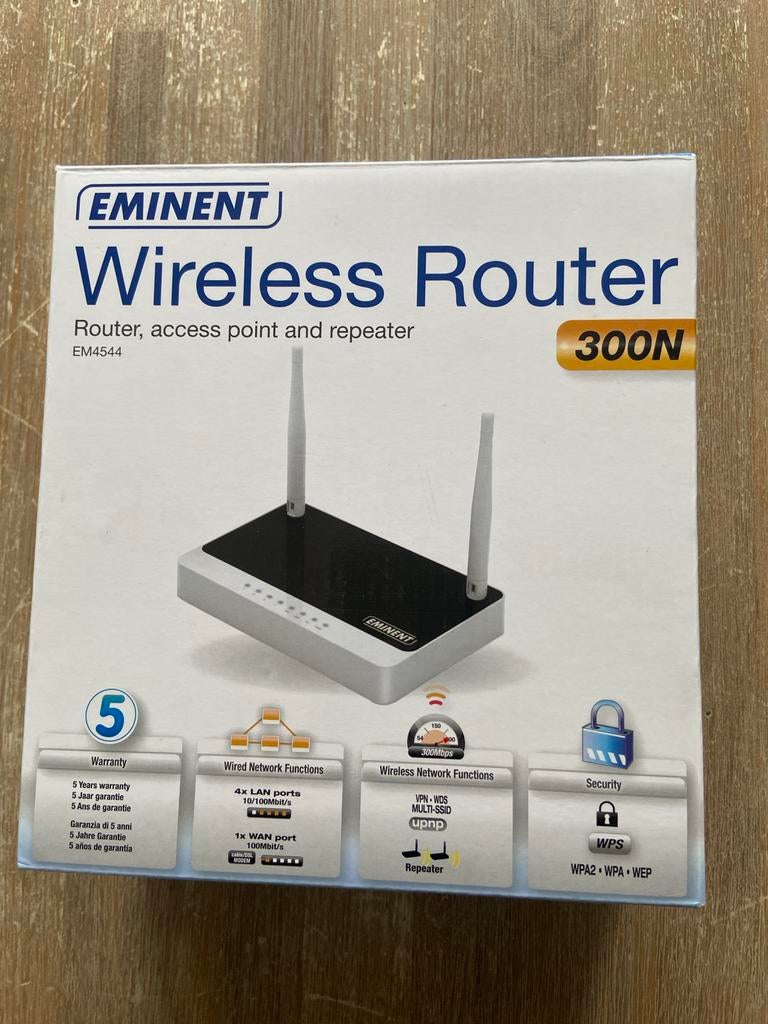 Eminent 300N Draadloze Router - Perfect voor thuisgebruik, Computers en Software, Routers en Modems, Gebruikt, Router, Ophalen of Verzenden