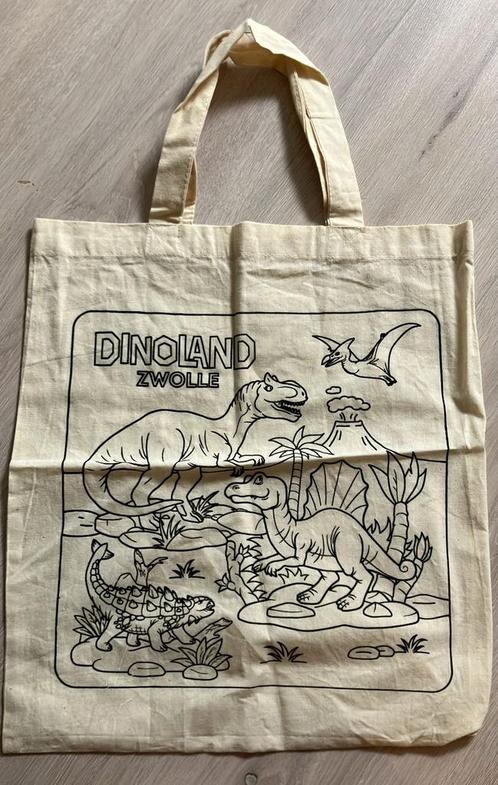Nieuw linnen tas dinosaurus om in te kleuren kleurplaat, Hobby en Vrije tijd, Tekenen, Nieuw, Ophalen of Verzenden