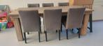 Steigerhouten eettafel met gray wash – 220 x 98 x 81 cm, Huis en Inrichting, Tafels | Eettafels, Ophalen, Overige materialen, Gebruikt