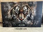 Canvas schilderij tijger 140x90 cm NIEUW, Nieuw, 125 cm of meer, Ophalen of Verzenden, Schilderij