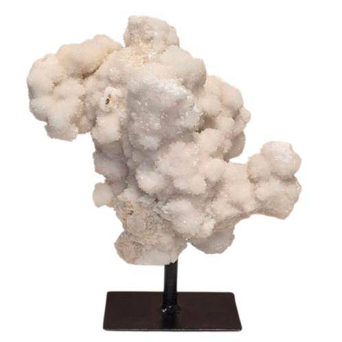 Calciet druzy op standaard 16 cm, Verzamelen, Mineralen en Fossielen, Ophalen of Verzenden