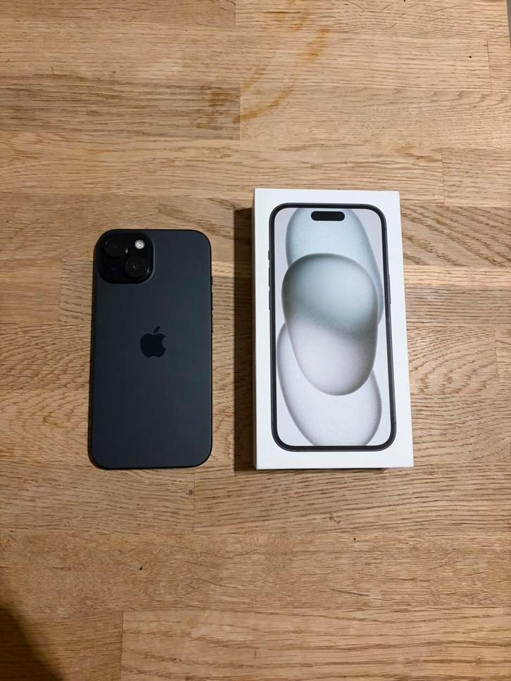Apple Iphone 15 Zwart 128GB, Telecommunicatie, Mobiele telefoons | Apple iPhone, Zo goed als nieuw, 128 GB, Zonder abonnement