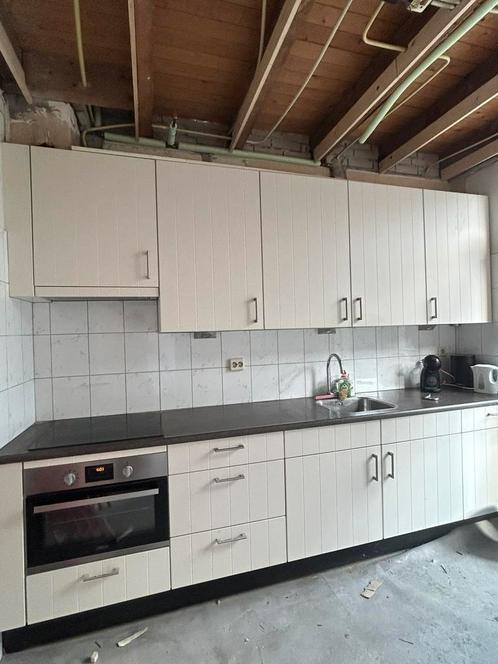 Keuken te koop!, Huis en Inrichting, Keuken | Complete keukens, Gebruikt, Enkelwandige keuken, Crème, Kunststof, Ophalen of Verzenden