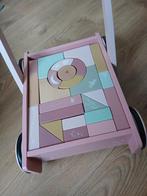 Little Dutch Houten Loopwagen met Blokken roze, Ophalen of Verzenden, Zo goed als nieuw, Duw- of Trekspeelgoed