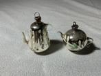 2 stuks oude glazen keteltjes voor de kerstboom, Diversen, Kerst, Ophalen of Verzenden, Gebruikt