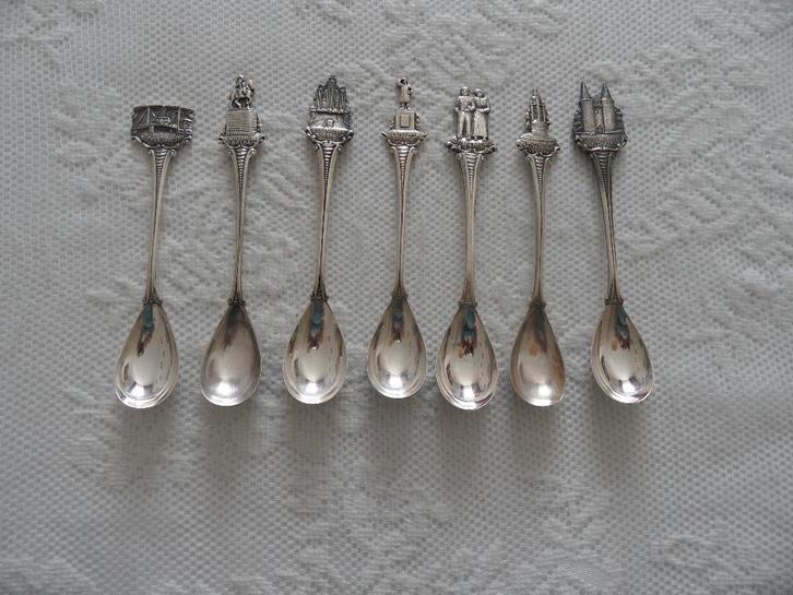 diverse verzilverde (90) HH lepeltjes, Antiek en Kunst, Antiek | Bestek, Ophalen of Verzenden