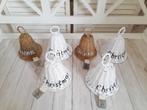 6 rattan kerstboom hangers bellen van riviera maison, Verzenden