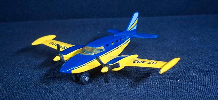 Matchbox Cessna Vliegtuig 402 SB9 - Vintage  BIEDEN, Hobby en Vrije tijd, Modelbouw | Auto's en Voertuigen, Gebruikt, Auto, 1:50 of kleiner