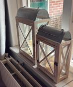 Windlichten, Huis en Inrichting, Woonaccessoires | Kandelaars en Kaarsen, Ophalen, Zo goed als nieuw, Hout, 25 tot 50 cm