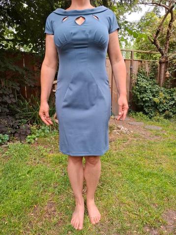 Vintage jurkje jaren '60 stijl blauw beschikbaar voor biedingen